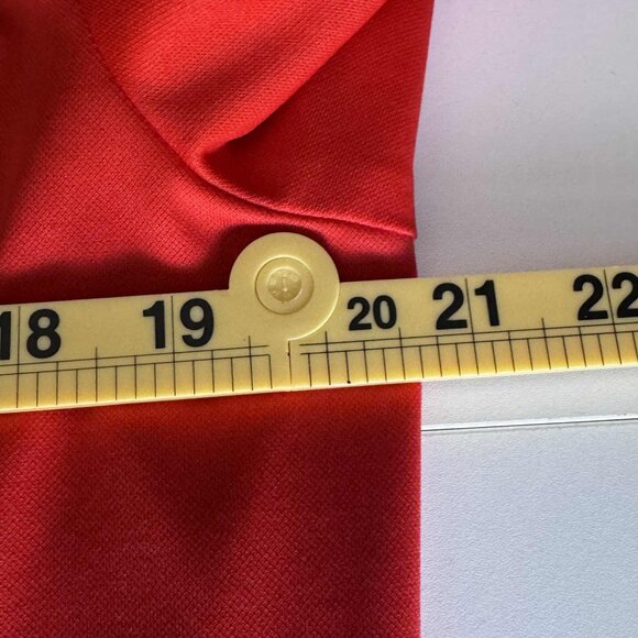 ❤️ Vintage John Abbott Red Long Sleeve Polo Blouse – Size 16 - Picture 6 of 7